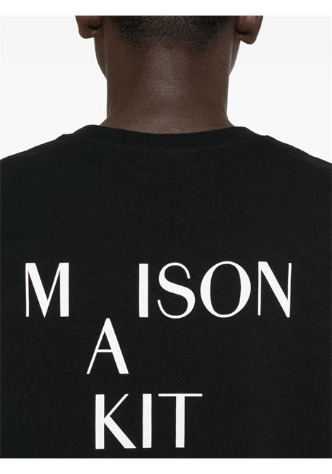 t-shirt grey fox head patch confort uomo nera MAISON KITSUNÉ | PM00112KJ7025P199